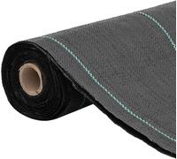 vidaXL Non-tissé contre les mauvaises herbes noir 1,5x100 m PP