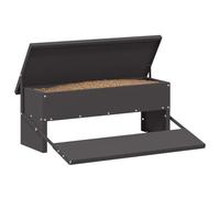 vidaXL Nourrisseur à pédale pour Poules Noir 48,5 x 39,5 x 19 cm, Jardin et terrasse, Moderne, Durable, détendez-Vous dans Votre Espace extérieur, savourez des Moments sympas avec Vos Proches