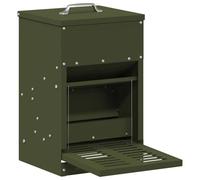 Vidaxl Nourrisseur À Pédale Pour Poules Vert Olive 25 X 42 X 40 Cm