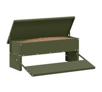 vidaXL Nourrisseur à pédale pour Poules Vert Olive 48,5 x 39,5 x 19 cm, Jardin et terrasse, Moderne, Durable, détendez-Vous dans Votre Espace extérieur, savourez des Moments sympas avec Vos Proches