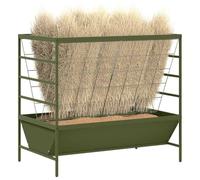 vidaXL Nourrisseur pour Animaux Vert Olive 100 x 60 x 90 cm, Jardin et terrasse, Design rectangulaire, Matériaux durables pour l'extérieur, Options polyvalentes Disponibles, Agrandir l'espace