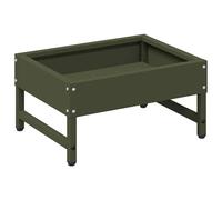 vidaXL Nourrisseur pour oiseaux Vert olive 80 x 28 x 13.5 cm