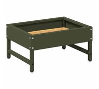 vidaXL Nourrisseur pour Oiseaux Vert Olive 80 x 28 x 13.5 cm, Jardin et terrasse, Design rectangulaire, Durable, pour espaces extérieurs, Fait pour Durer Chaque Saison