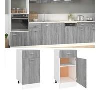 vidaXL Armoire à tiroirs inférieure ""Lyon"" Gris Sonoma 40 x 46 x 81,5 cm Bois d'ingénierie 815571