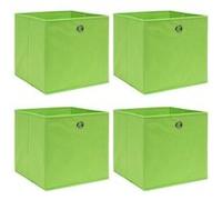 Opbergboxen 4 st 32x32x32 cm stof groen288369