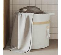 vidaXL Opbergmand Ã˜ 38x36 cm katoen wit358477 Blanc G