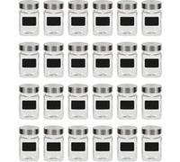 vidaXL Pots de conservation avec autocollant – 24 pcs, 300 ml