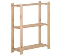 vidaXL Étagère de stockage 3 niveaux 60x28,5x90 cm Bois de pin massif