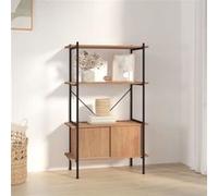 vidaXL Étagère à 4 niveaux armoire 80x40x130cm Acier bois d'ingénierie