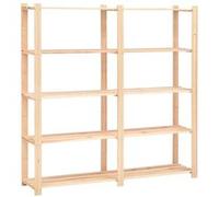 vidaXL Étagère de stockage 5 niveaux 170x38x170 cm Pin solide 500 kg