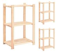 vidaXL Étagères de rangement 3 niveaux 3 pcs en pin 60x38x90 cm 150 kg