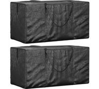 vidaXL Opbergtassen voor kerstboom 2 st polyetheen zwart3195594 Noir G