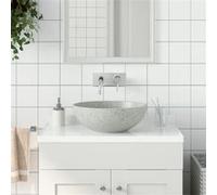 vidaXL Vasque à poser ronde Ø41×14 cm céramique gris 155059
