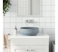 vidaXL – Vasque à poser ronde Ø41×14 cm en céramique grise 155066