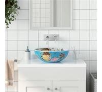 vidaXL Vasque à poser ronde Φ41x14 cm céramique multicolore 155055
