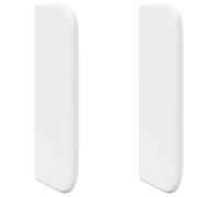 vidaXL Oreille de tête de lit Blanc 40,5 x 40,5 x 4 cm PVC, Décor de Chambre, tête de lit Moderne, remplie de Mousse, Accessoire de Luxe, Blanc