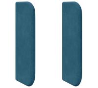vidaXL Oreille de tête de lit Bleu 40,5 x 40,5 x 4 cm Velours, Chambre Moderne, tête de lit en Velours, déco élégante, Accessoire de lit rembourré, Design Minimal