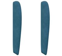 vidaXL Oreille de tête de lit Bleu 80 x 23 x 6 cm Velours, Tête de lit Moderne, élégance Velours pour Un intérieur Chic, Design inspiré des Vagues, Confort en Mousse