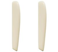 vidaXL Oreille de tête de lit Crème 80 x 23 x 6 cm PVC, Upgrade Moderne Chambre, Tête de Lit PVC résistant, Coussin en Mousse, Accessoires Chics, Mobilier Minimaliste