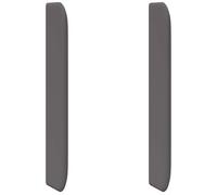 vidaXL Oreille de tête de lit Gris 80 x 16 x 4 cm PVC, Chambre, Tête de Lit Design Moderne, PVC, Style Minimaliste, Confort de Sommeil, Panneau Doux, Économie d'Espace