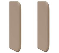 vidaXL Oreille de tête de lit Marron 40,5 x 40,5 x 4 cm PVC, Tête de lit Moderne, Confort en Mousse Durable, Design carré, Meuble Tranquille pour Votre Chambre