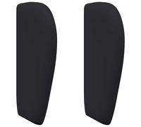 vidaXL Oreille de tête de lit Noir 40 x 23 x 6 cm PVC, Tête de lit Moderne élégante, Finition Douce, Rembourrage en Mousse, Cadre en contreplaqué Durable, déco Minimaliste