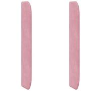 vidaXL Oreille de tête de lit Rose 80 x 16 x 4 cm Velours, Tête de lit en Velours Moderne, déco Sympa pour Chambre, Meuble résistant, Coussin en Mousse, Touche d'élégance