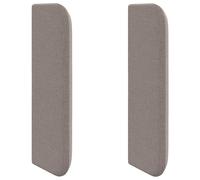 vidaXL Oreille de tête de lit Taupe 40,5 x 40,5 x 4 cm Tissu, Accessoire de Chambre Chic, tête de lit Moderne, Coussin en Mousse Doux, Style Minimaliste, Bois d'ingénierie
