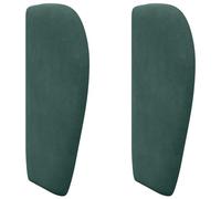 vidaXL Oreille de tête de lit Vert 40 x 23 x 6 cm Velours, Tête de lit élégante, mobilier Moderne, décos en Velours Chic, Accessoire Tendance pour lit