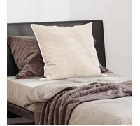 VIDAXL Oreiller 80 x 80 cm carré - Coton, garnissage fibres de bambou et polyester, Blanc
