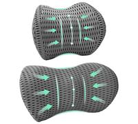 Vidaxl Oreiller Avec Oreiller Réglable 2 Pcs Gris Maille 4d