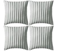 Vidaxl Oreiller D'extérieur 4 Pcs Impression Rayure 45 X 45 Cm Gris Multicolore