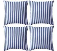 Vidaxl Oreiller D'extã©Rieur 4 Pcs Impression Rayure 45 X 45 Cm Bleu