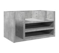 vidaXL Organisateur de bureau gris béton 44,5x24x25 cm bois ingénierie, rangement de bureau, support de rangement de bureau, porte-dossier de bureau