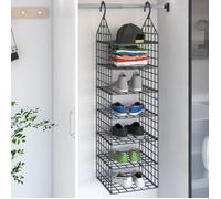 vidaXL Organisateur de placard suspendu avec 7 étagères 344375