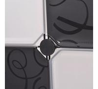 Organisateur de rangement cube avec 9 compartiments Noir Blanc