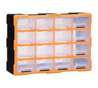 vidaXL Organisateur multi-tiroirs avec 16 tiroirs centraux 52x16x37 cm