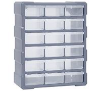 vidaXL Organisateur multi-tiroirs 18 tiroirs centraux 38x16x47 cm