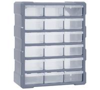 vidaXL Organisateur multi-tiroirs avec 18 tiroirs centraux 38x16x47 cm