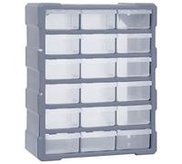 vidaXL Organisateur Multi-tiroirs avec 18 Tiroirs Centraux Armoire de Rangement Unité d'Organisation Boîte à Outils Atelier 38x16x47 cm