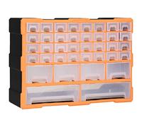 vidaXL Organisateur Multi-tiroirs avec 40 Tiroirs Boîte à Coudre Boîte à Outils Armoire de Rangement Unité d'Organisation 52x16x37,5 cm