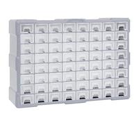 vidaXL Organisateur multi-tiroirs 64 tiroirs – Armoire de rangement 52×16×37,5 cm