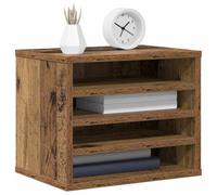 vidaXL Organiseur de Bureau Bois Ancien 36 x 26 x 29,5 cm, Organisateur de Bureau, Rangement rectangulaire, Accessoire Moderne, Solution de Stockage, Porte-Documents Pratique