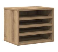 vidaXL Organiseur de Bureau Chêne Artisanal 36 x 26 x 29,5 cm, Organisateur de Bureau, Rangement rectangulaire, Accessoire Moderne, Solution de Stockage, Porte-Documents Pratique