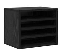 vidaXL Organiseur de bureau Chêne noir 36 x 26 x 29.5 cm