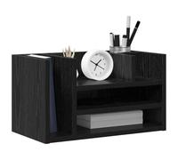 vidaXL Organiseur de bureau Chêne noir 44,5 x 24 x 25 cm