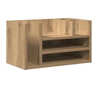 vidaXL Organiseur de Bureau Chêne Noir 44.5 x 24 x 25 cm, Organisateur de Bureau Rustique, Rangement Compact, Fournitures de Bureau, Accessoires de Poste efficaces