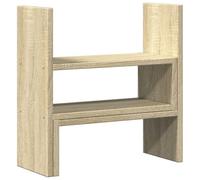 vidaXL Organiseur de Bureau réglable chêne Sonoma Bois d'ingénierie, Tablette de Bureau, Organisateur d'étagère de Bureau, Organisateur de tablettes de Bureau