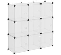 vidaXL Organiseur de Rangement en Cube avec 9 Cubes et Portes en PP