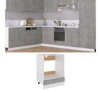 vidaXL Meuble de four ""Riga"" Gris béton 60 x 46 x 81,5 cm Bois d'ingénierie 802501